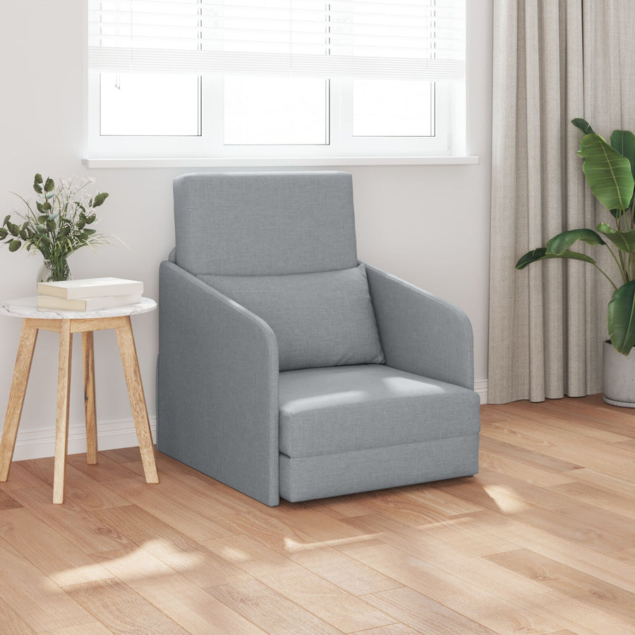 Vloer Sofa Bed 2-In-1 65X80X83 Cm Stof Licht grijs