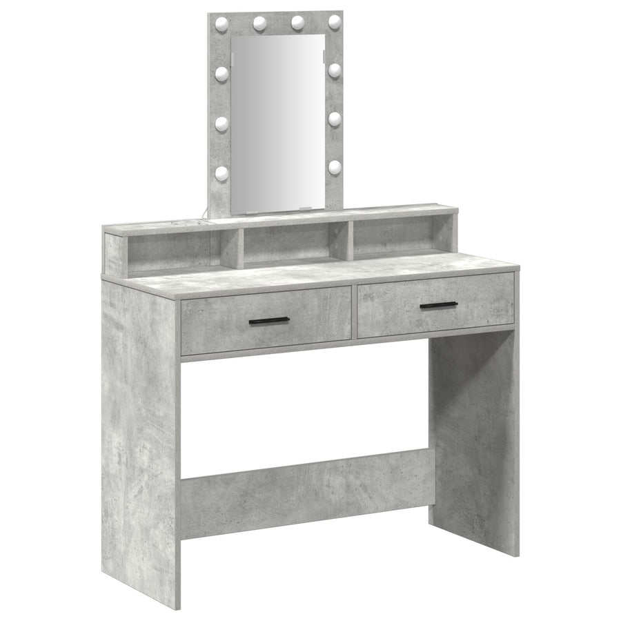 Kaptafel Met Led-Verlichting Betonnen Grijs Beton grijs 100 x 41 x 140 cm