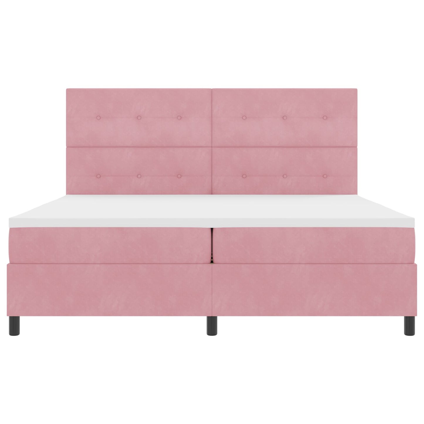 Boxspring Bed Met Matras Roze 200X200 Cm Fluweel Blauw