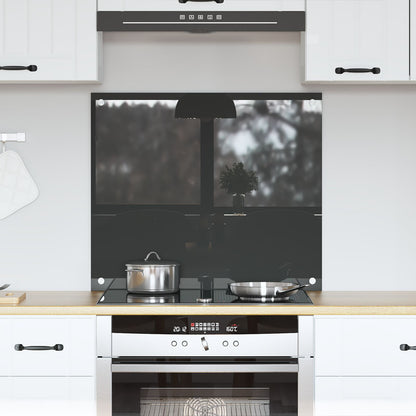 Keuken Achterwand 70X60X0,6 Cm Gelaagd Glas Donkergrijs 70 x 60 cm