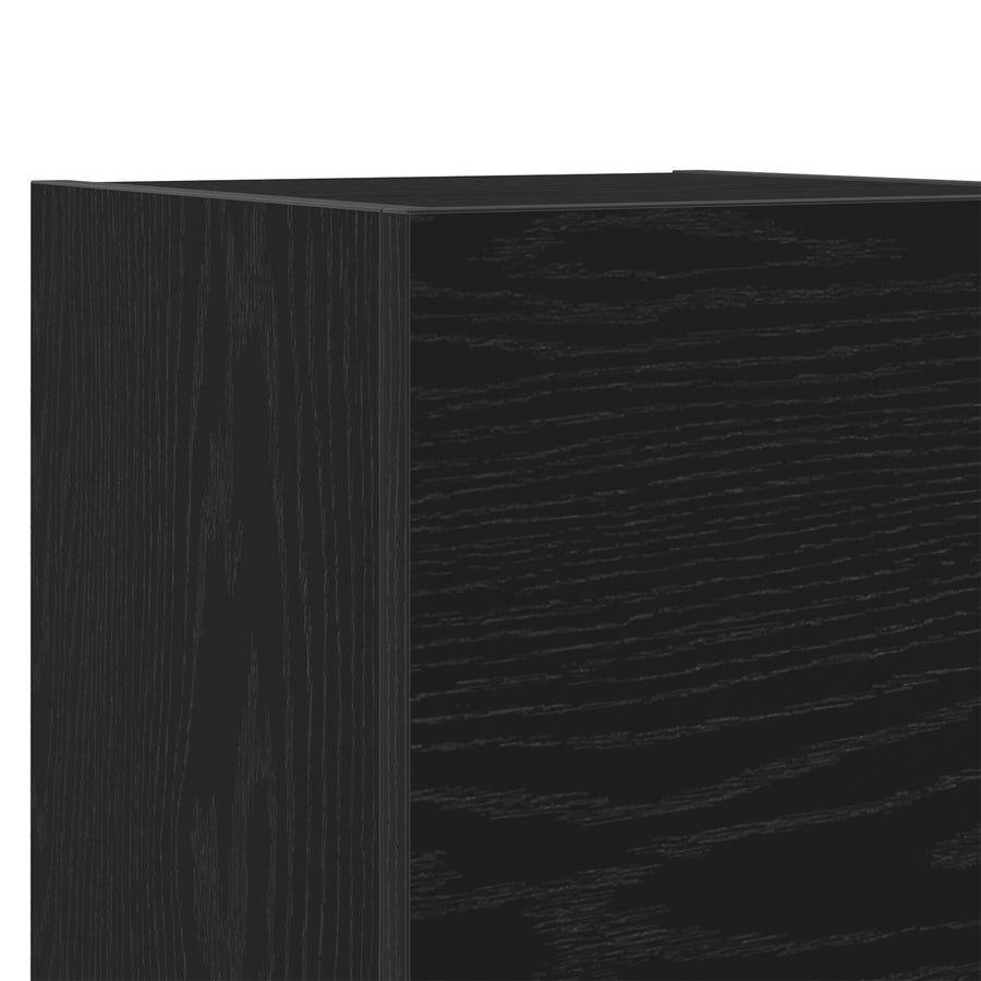 4-Delige Tv-Kastenset Zwart Eiken Engineered Hout