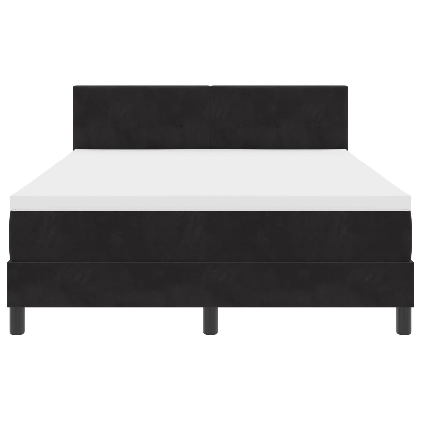 Boxspringbed Met Matras Zwart 160X200 Cm Fluweel Blauw