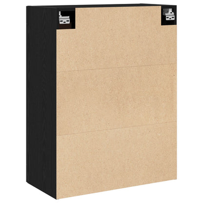 Wandkast 69,5X34X90 Cm Samengesteld Hout Zwart eiken