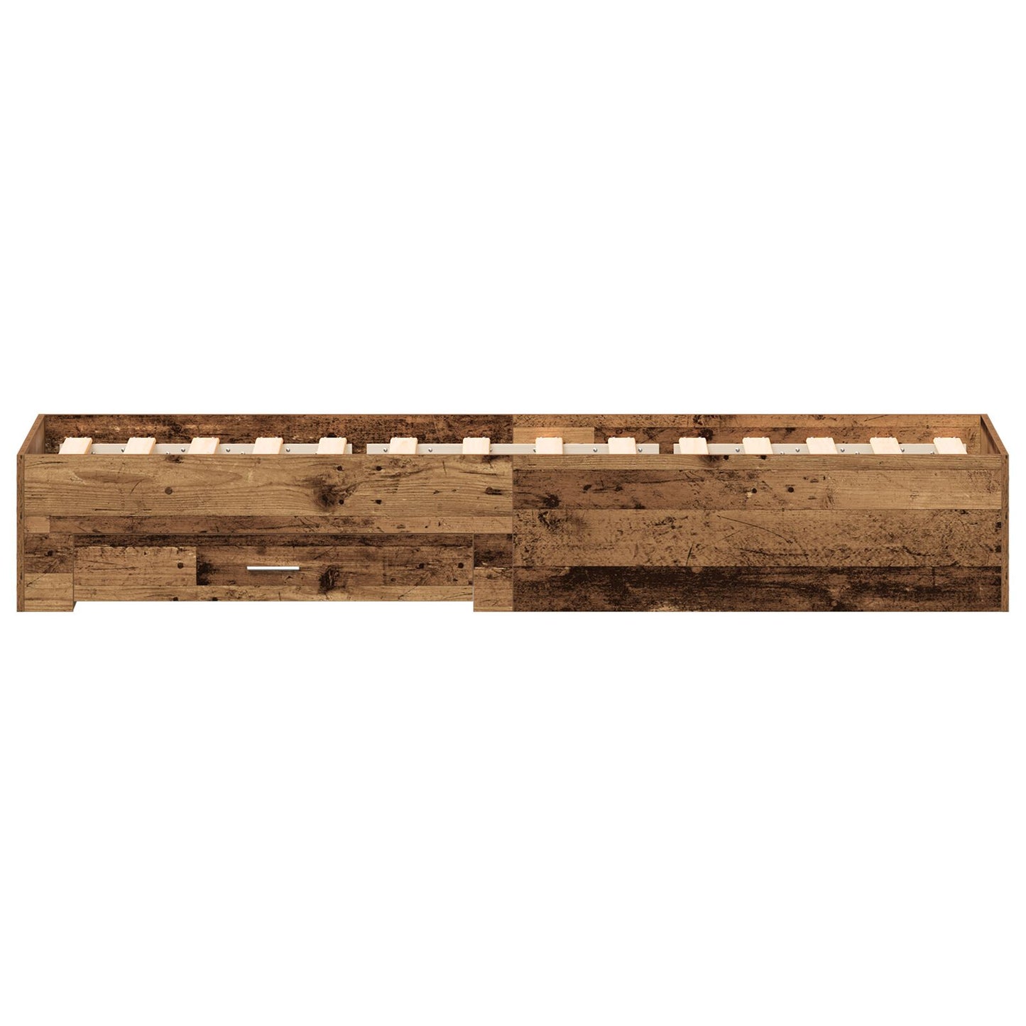 Bed Frame Oude Hout 90X190 Cm Engineered Wood Ambachtelijk Eiken