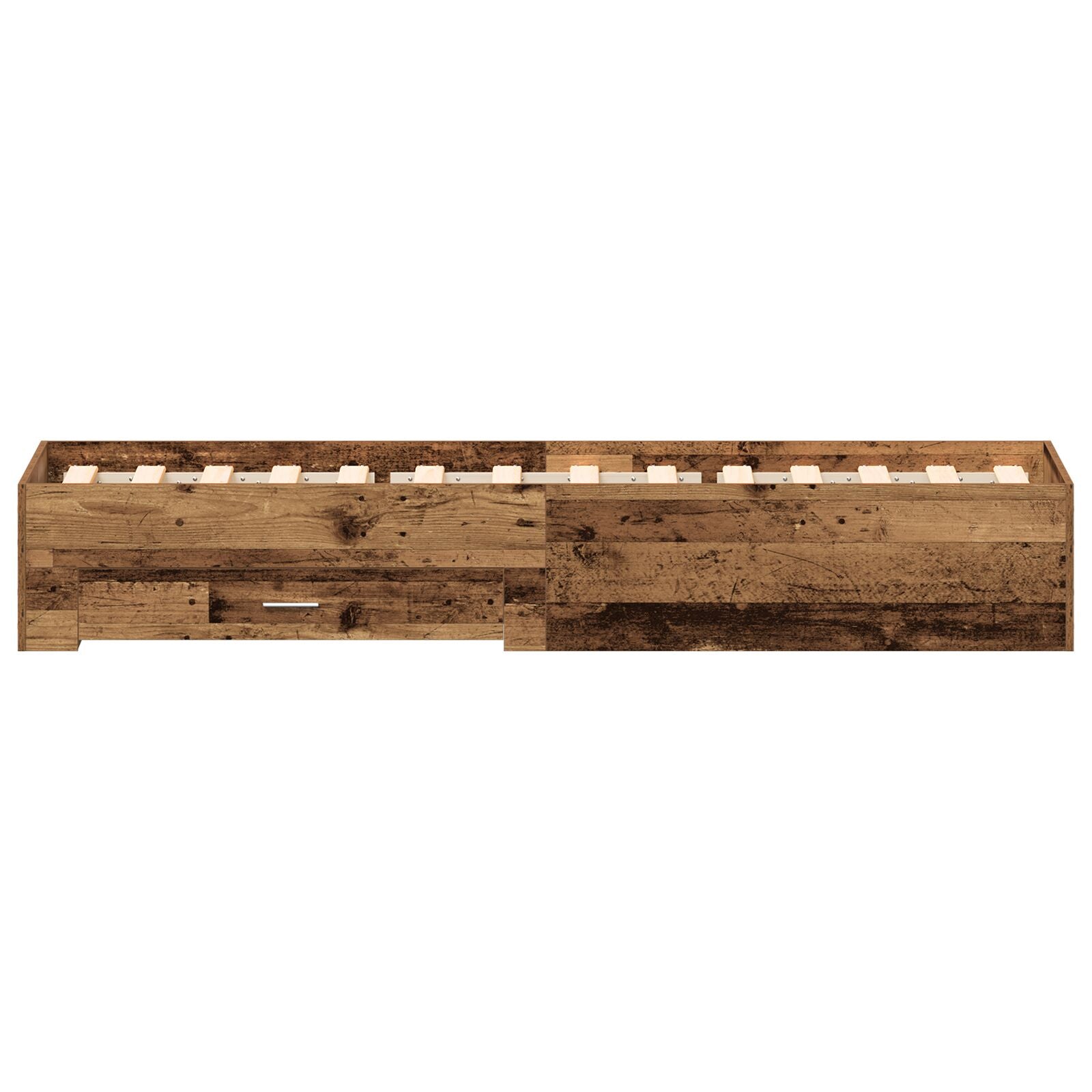 Bed Frame Oude Hout 90X190 Cm Engineered Wood Ambachtelijk Eiken