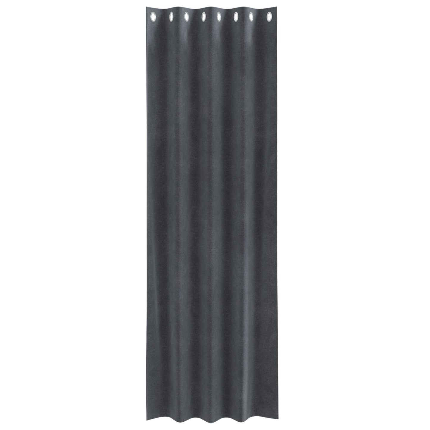Zwarte Gordijnen 2 Stuks Velvet Lichtgrijs 140 x 225 cm met oogjes