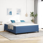 Platform bedframe 180x200 cm stof blauw