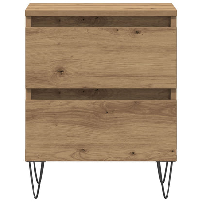 Nachtkastjes 2 Stuks Ambachtelijk Eiken 40X35X50 Cm Gegaan Hout