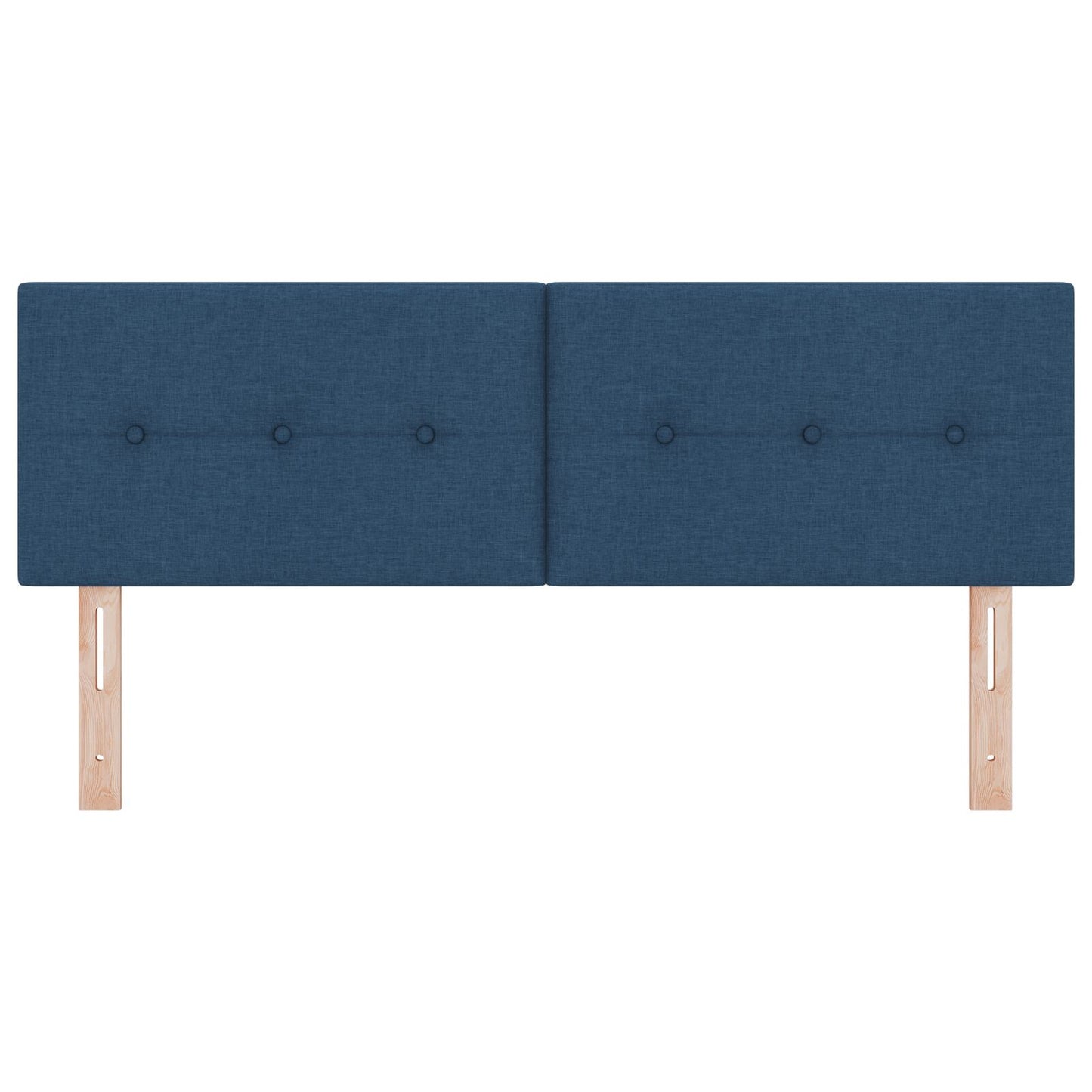 Hoofdbord Knopgeplooid Stof Blauw 140 cm Laag hoofdbord