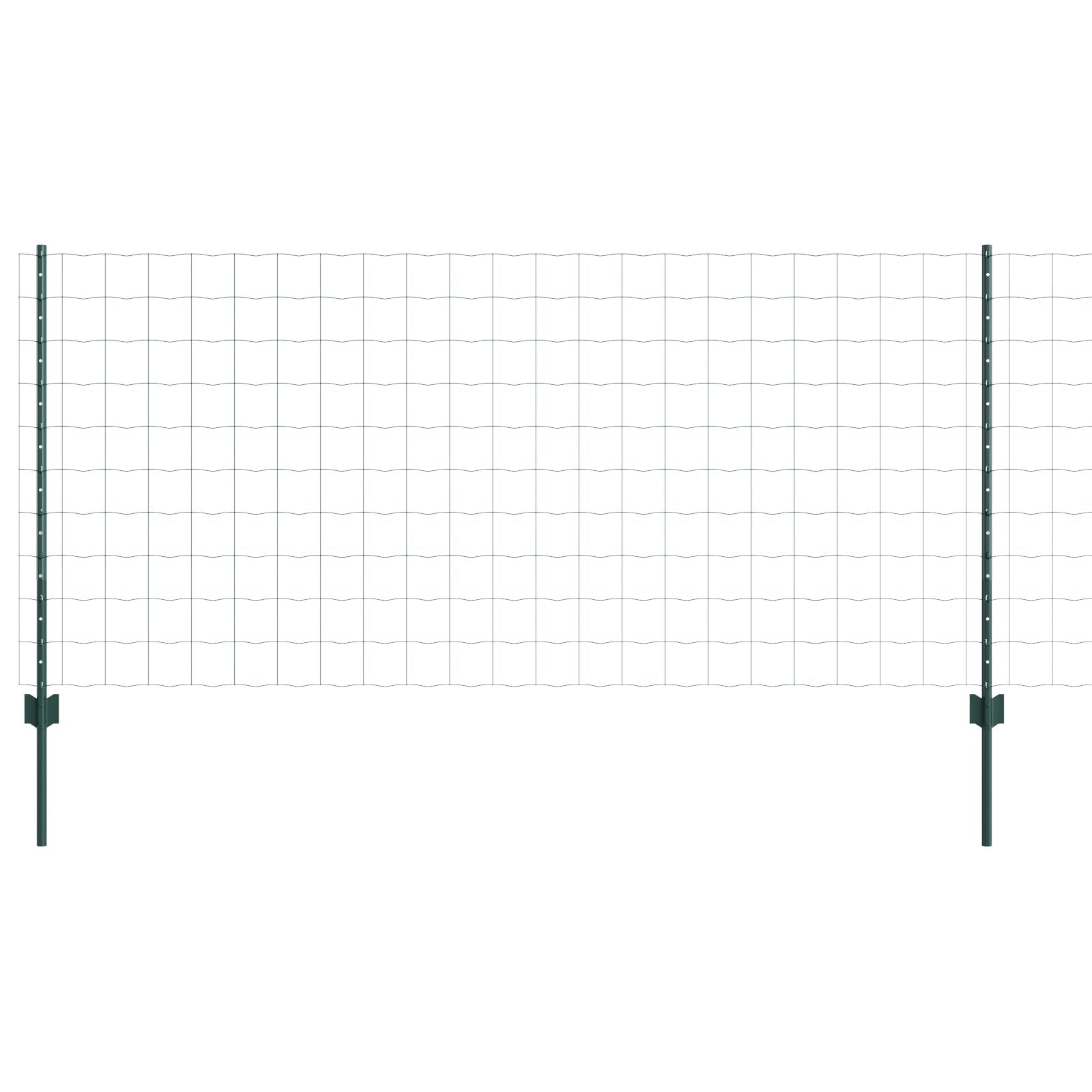 Tuin Omheining Set Set Van 2 Groen Pvc Gecoat Staal 10 X 1 M