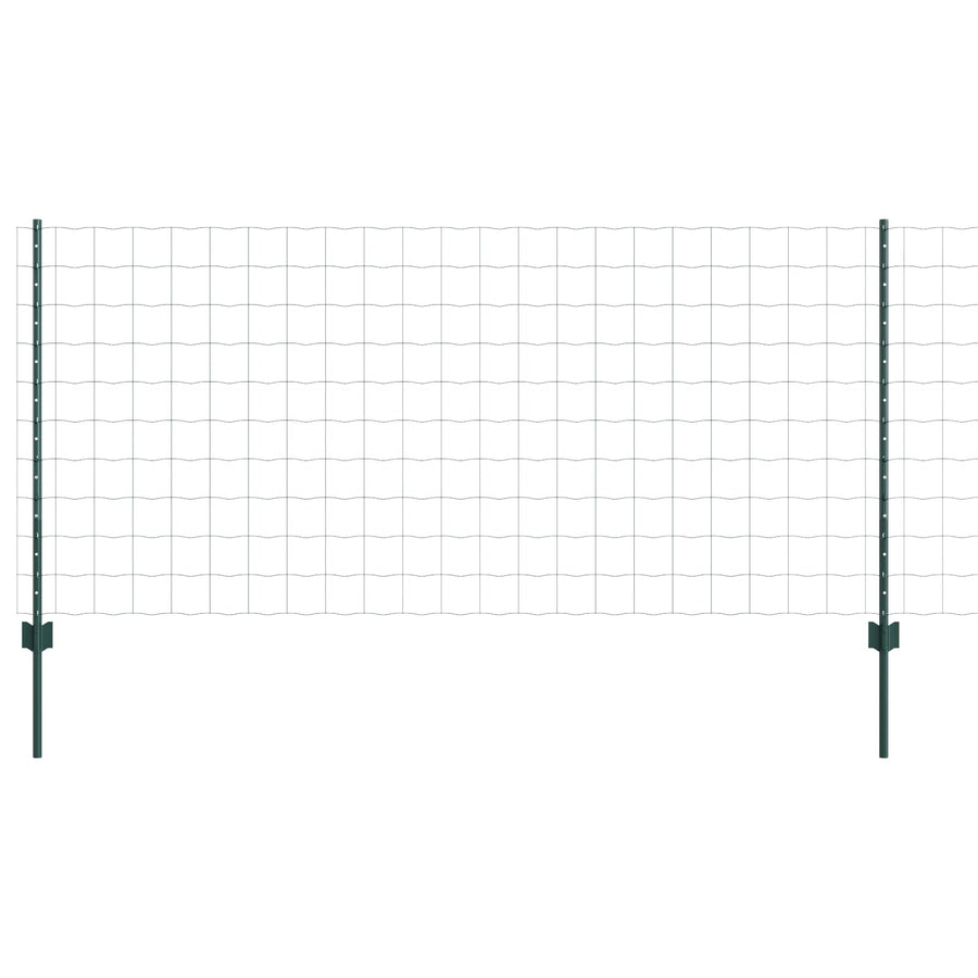 Tuin Omheining Set Set Van 2 Groen Pvc Gecoat Staal 10 X 1 M