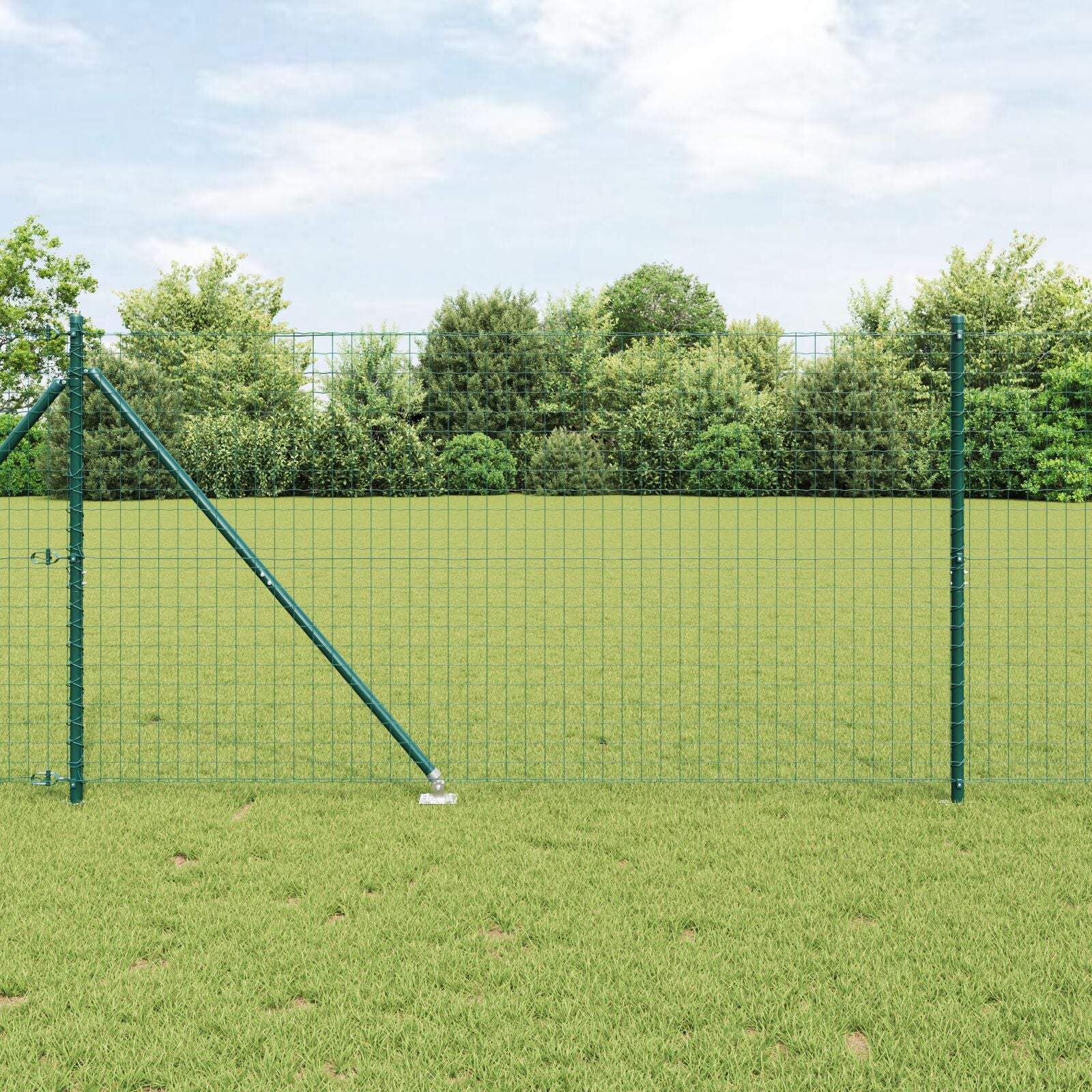Tuinstaken Met Spijker 26 Stuks Ø32 Mm Gegalvaniseerd Staal Groen 140 cm 26x spike post