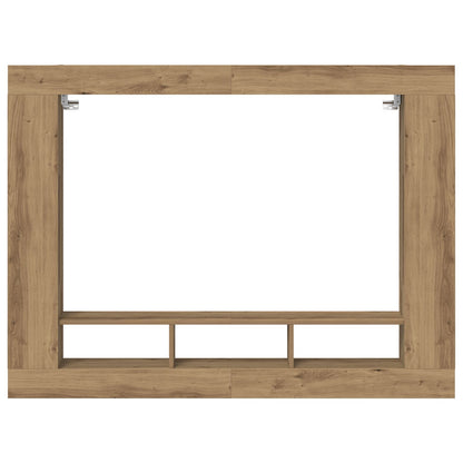 Tv-Kast Aan De Muur Artisan Eiken 152X22X113 Cm Ambachtelijk Eiken