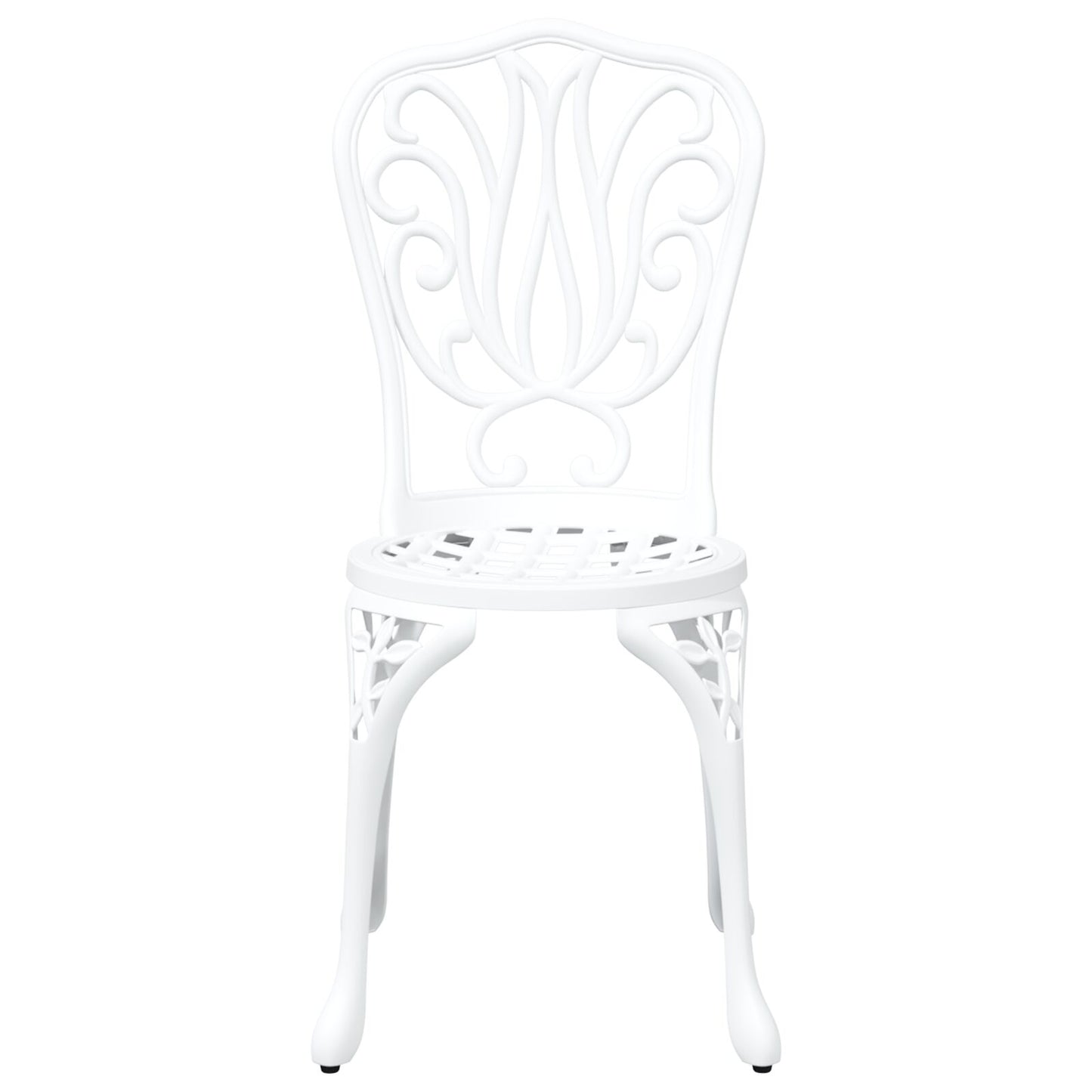 3-Delige Bistro Set Voor In De Tuin - Te Gietaluminium Wit