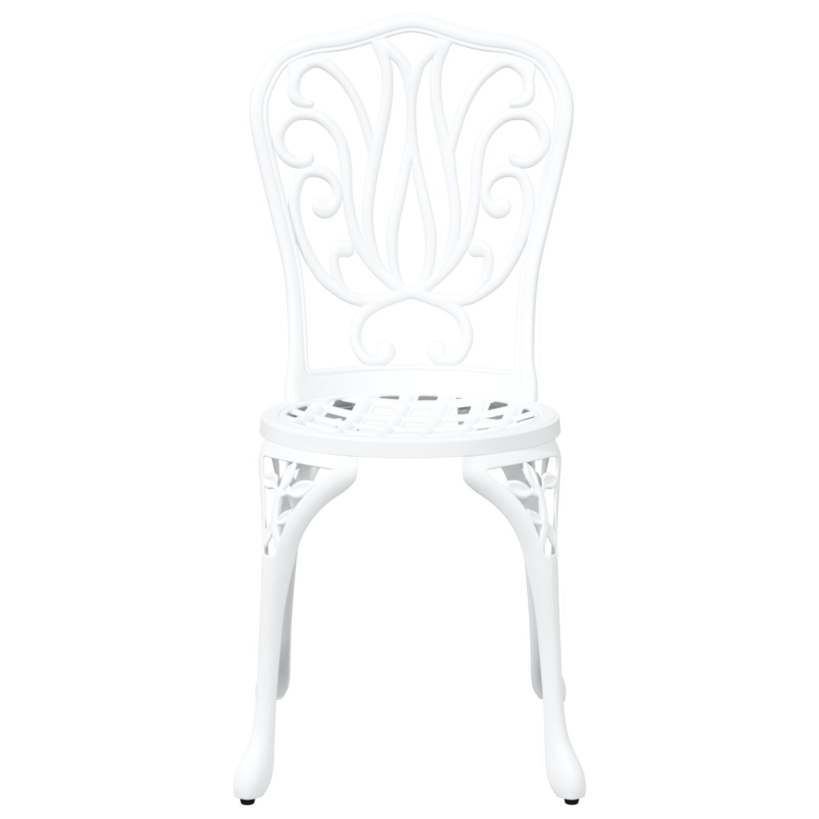 3-Delige Bistro Set Voor In De Tuin - Te Gietaluminium Wit