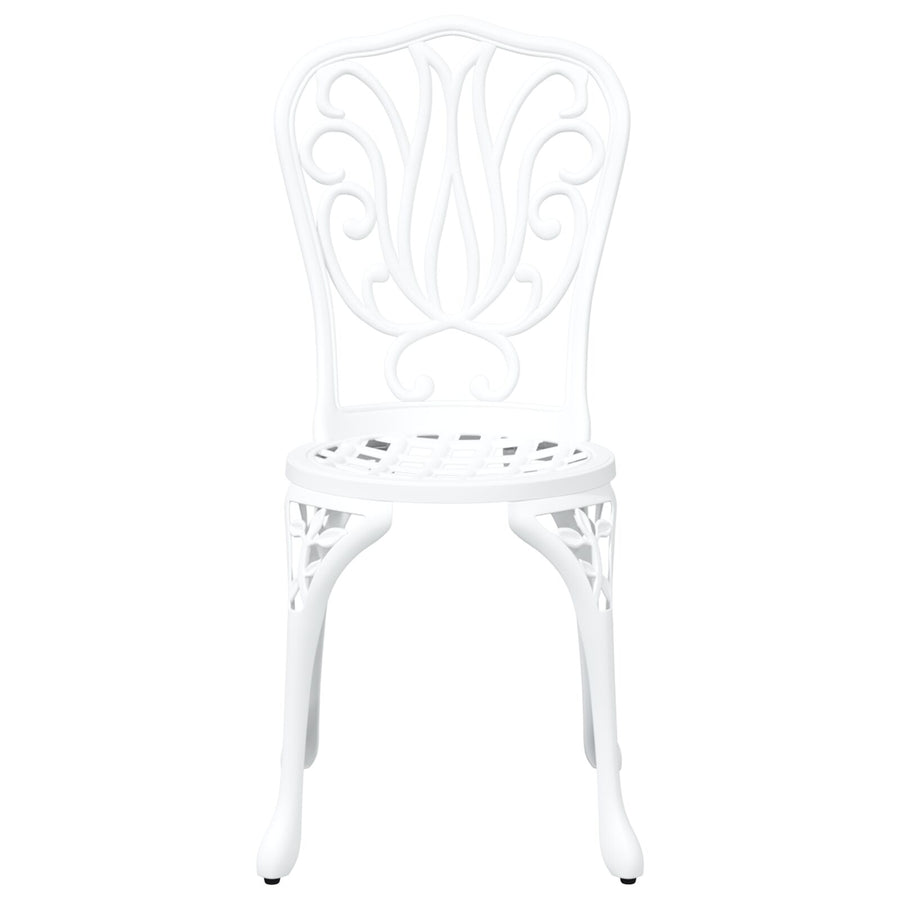 3-Delige Bistro Set Voor In De Tuin - Te Gietaluminium Wit