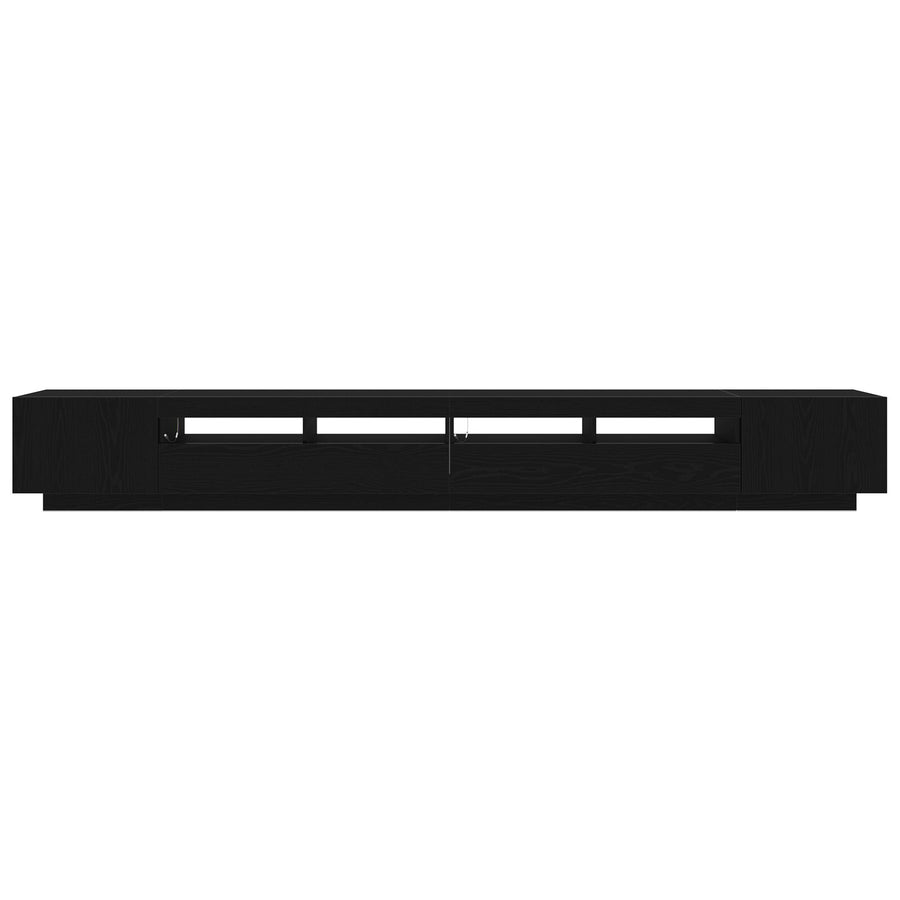 Tv-Meubel Met Led-Verlichting 300X35X40 Cm Geengineerd Hout Zwart eiken