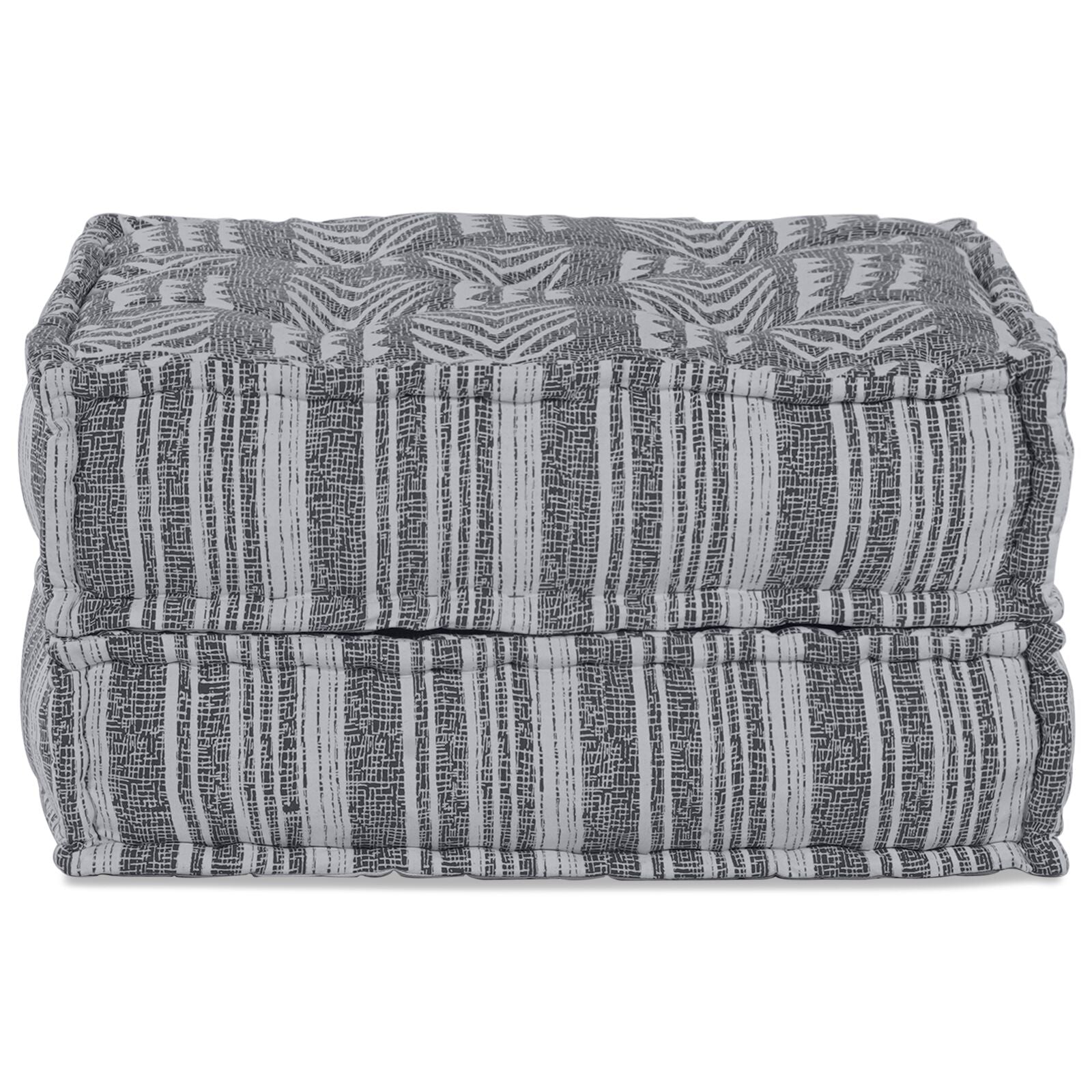 Modulaire Poef Grijs 70X70X36 Stof Grijze Print 70 x 70 x 36 cm Lounge sofa