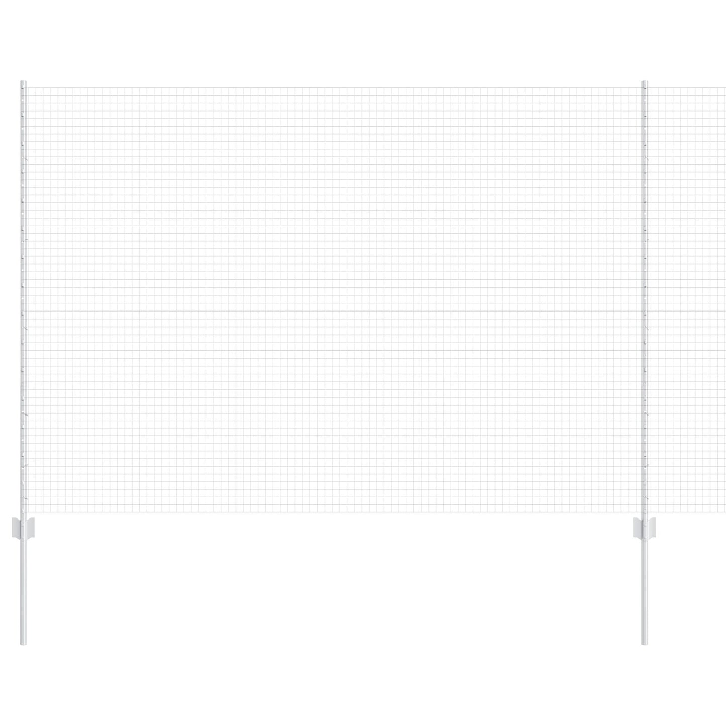 Gelast Draadhek Met 10 U-Palen Zilver 1.6X10 M Staal