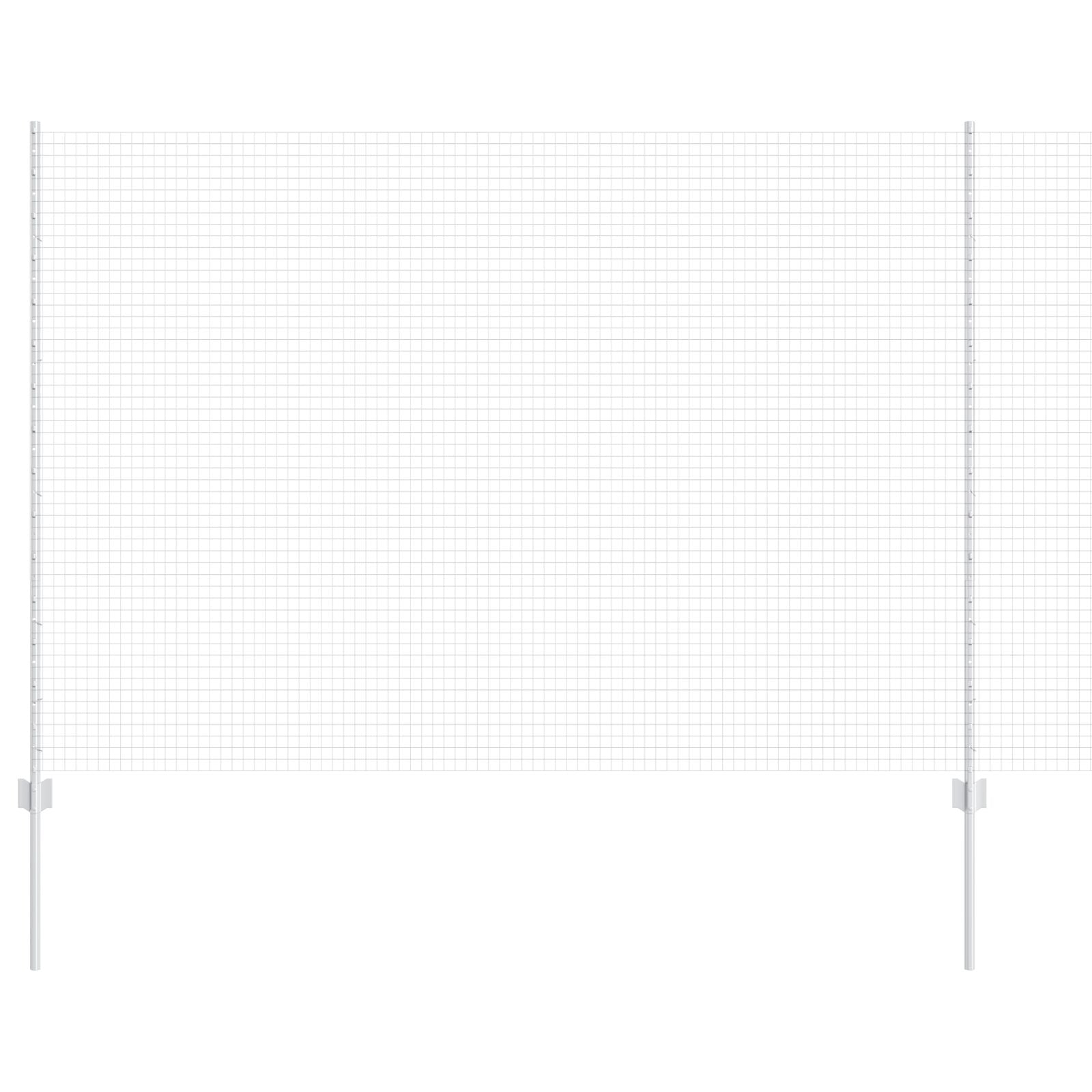 Gelast Draadhek Met 10 U-Palen Zilver 1.6X10 M Staal