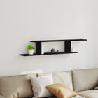 Wandplank zwart eiken 125x18x23 cm