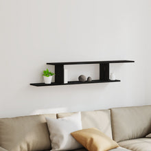 Wandplank Voor Tv Zwart Eiken 125X18X23 Cm Bewerkt Hout