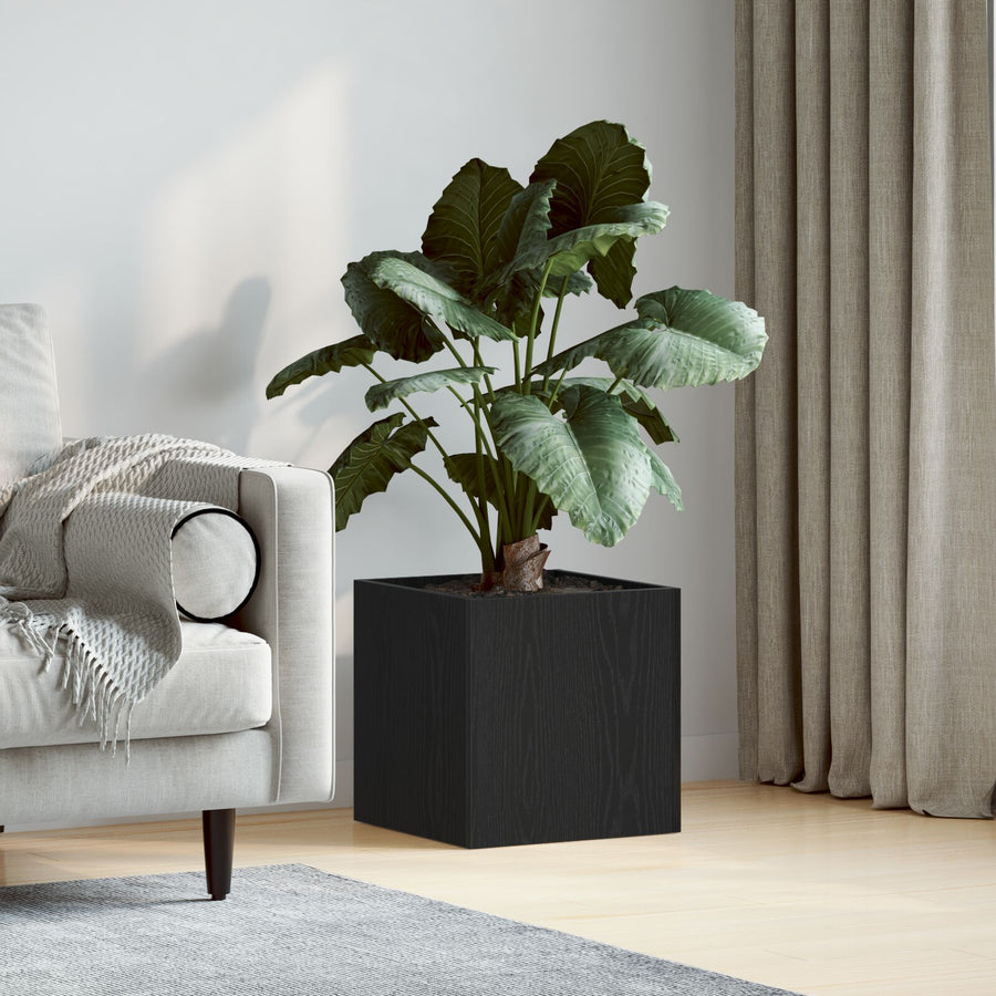 Plantenbak 40X40X40 Cm Engineered Wood Zwart eiken