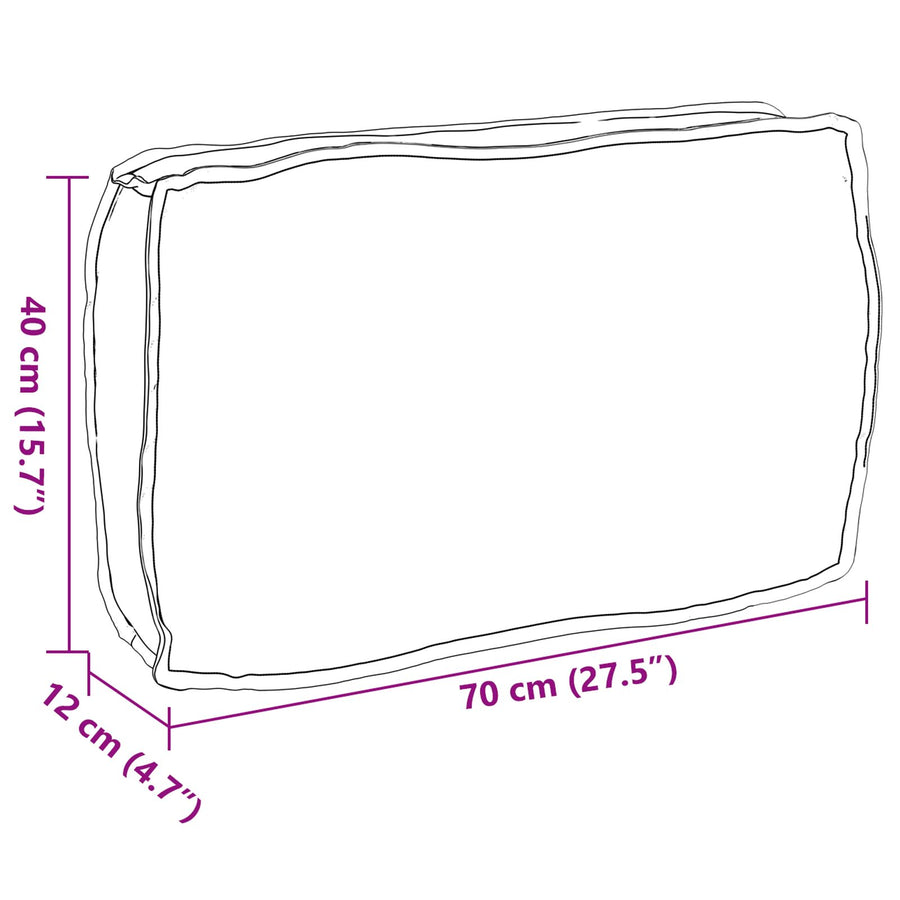 Palletkussen Voor Rugleuning 70X40X12 Cm Oxford Stof Anthraciet