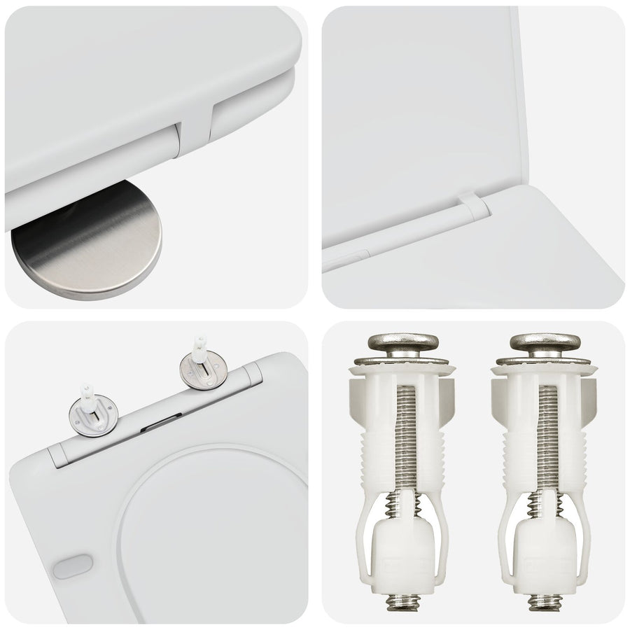 Snelle Ontgrendel Toiletbril Met Soft Close Duroplast Wit