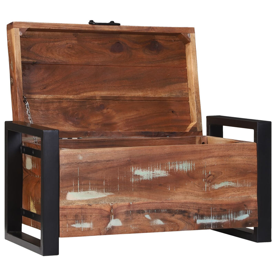 Opbergkisten 60X30X30Cm En Metaal 60 x 30 x 30 cm Massief gerecycled hout