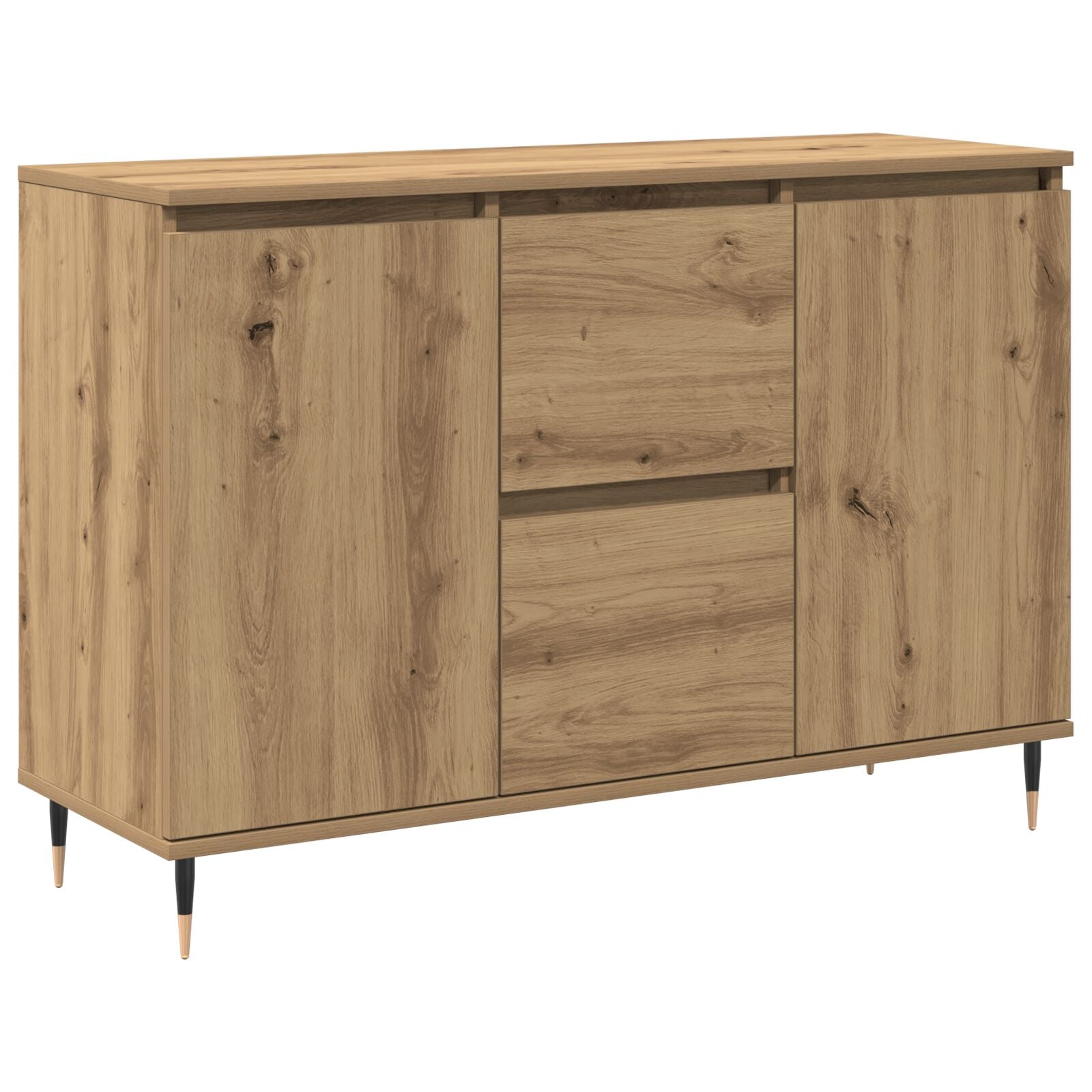 Dressoir Met Deuren & Lades Artisan Eiken 101,5X35X70 Cm