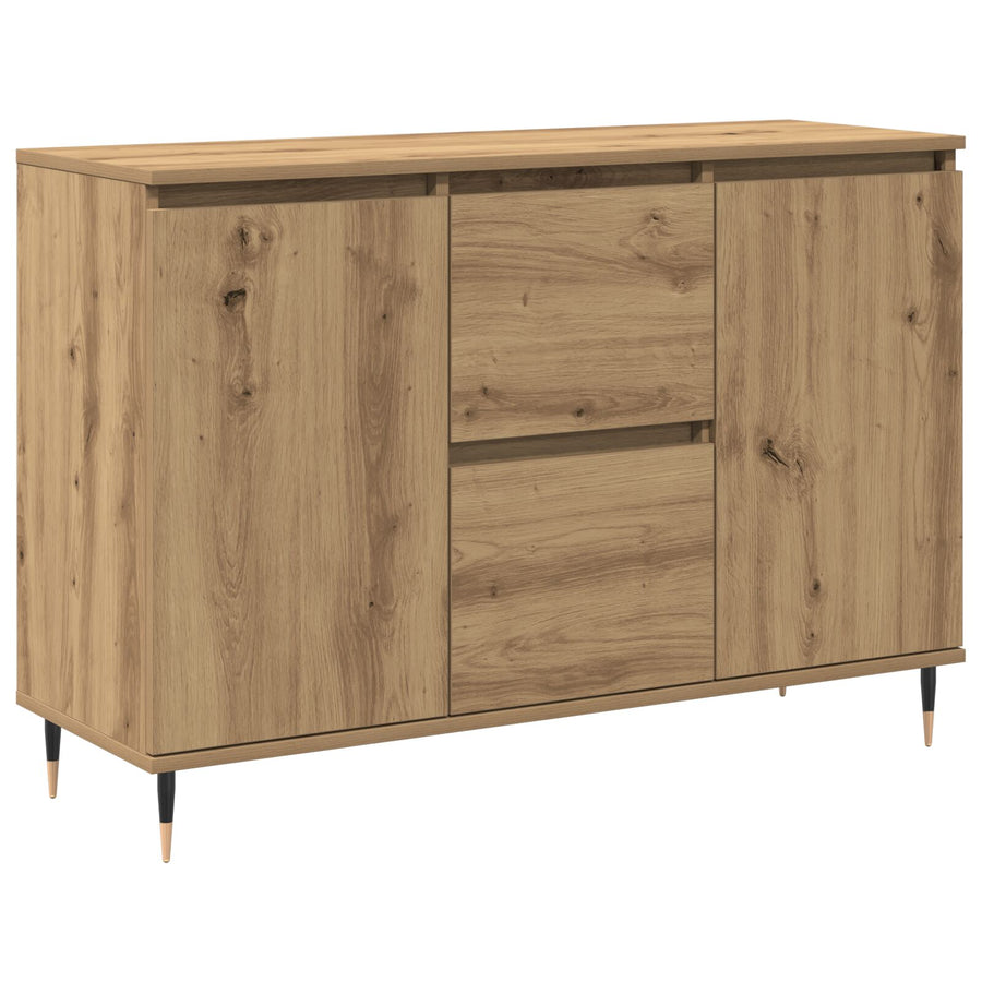 Dressoir Met Deuren & Lades Artisan Eiken 101,5X35X70 Cm
