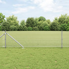 Afrasteringspaal 25 x 0,8 m staal zilver