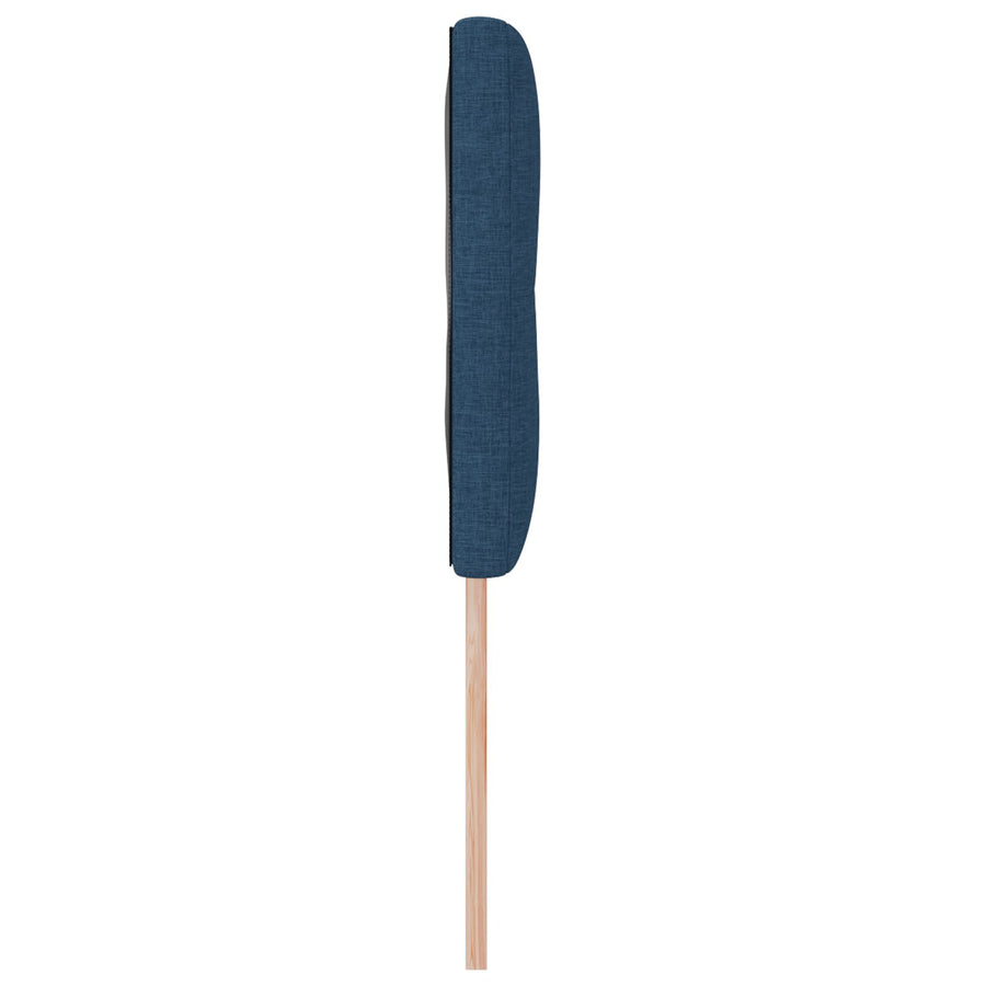 Hoofdbord Knopgeplooid Stof Blauw 140 cm Laag hoofdbord