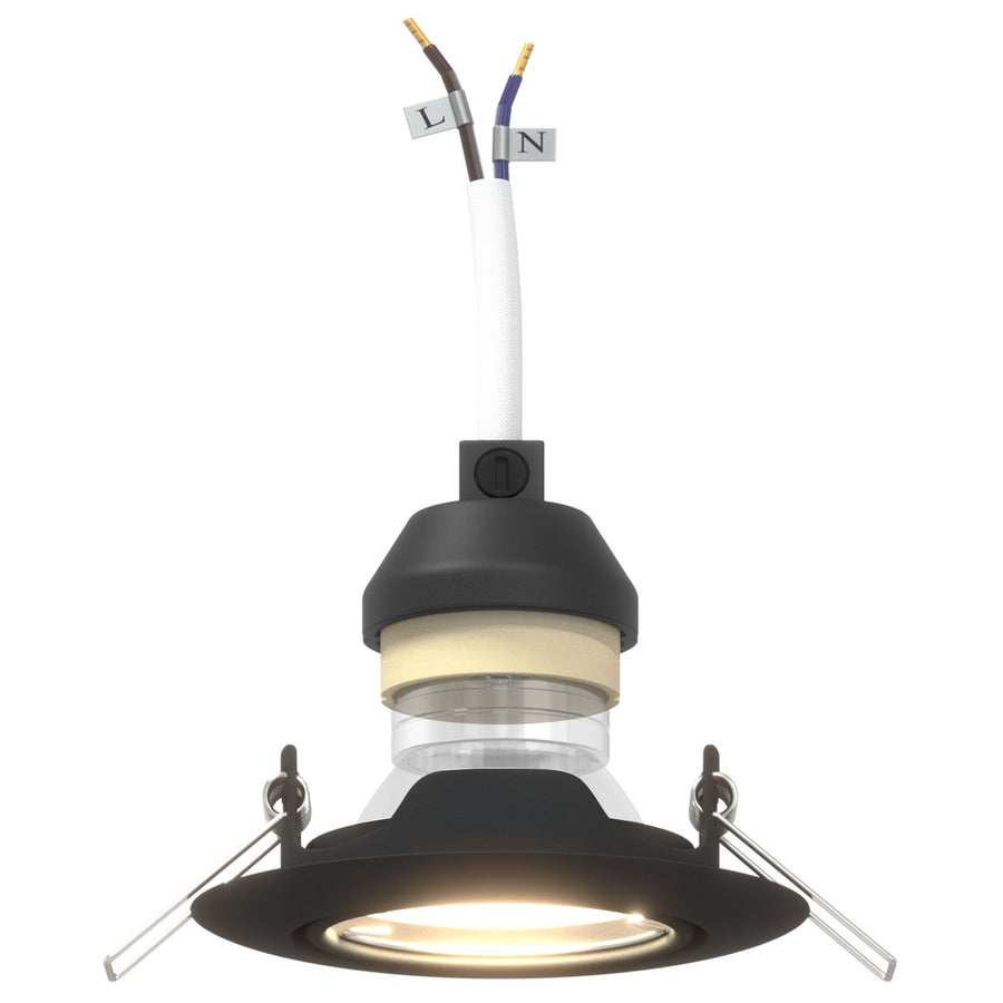 Lampen Set Van 6 Kunststof 9 Cm Modern Zwart