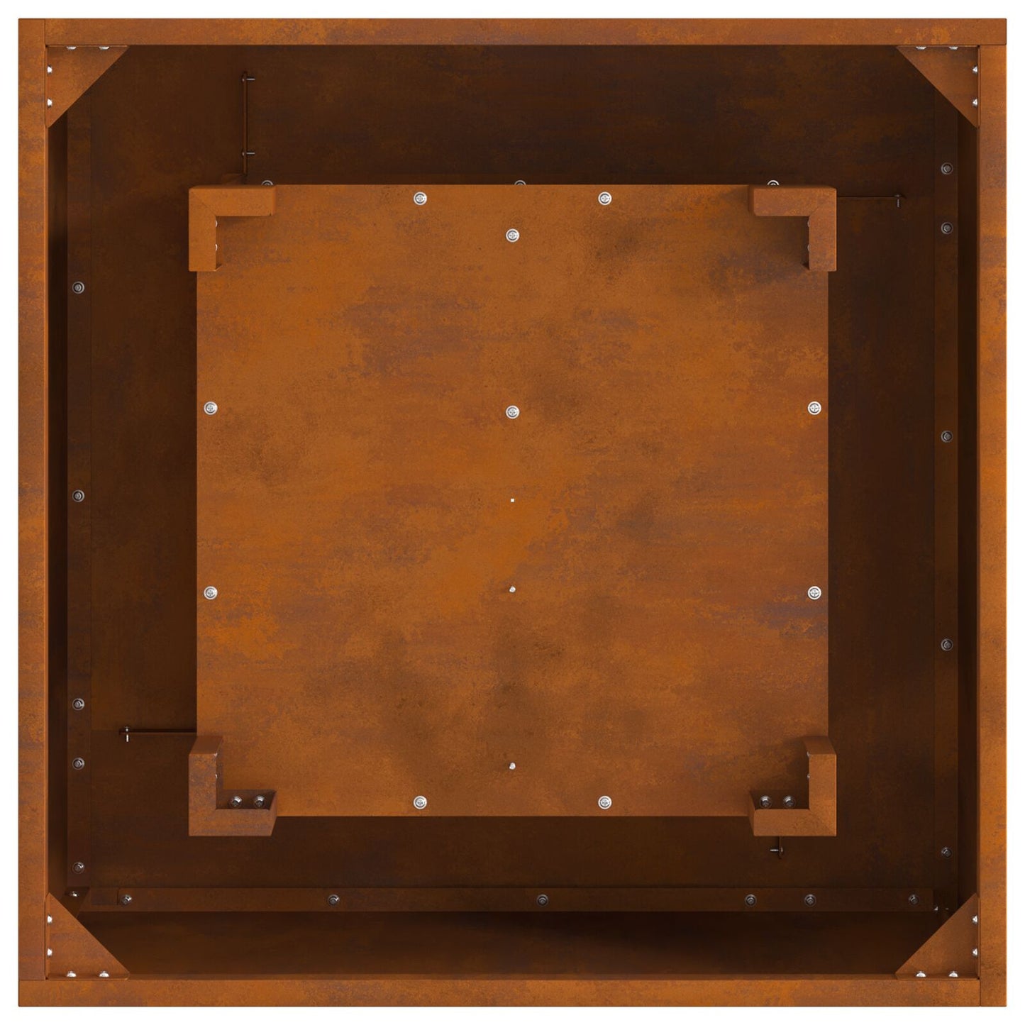 Vuurkorf Vierkant Verweerd Staal 60 x 60 x 30 cm Verweerd staal/Bruin