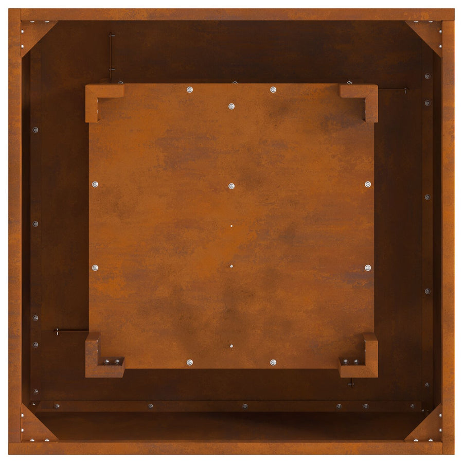 Vuurkorf Vierkant Verweerd Staal 60 x 60 x 30 cm Verweerd staal/Bruin