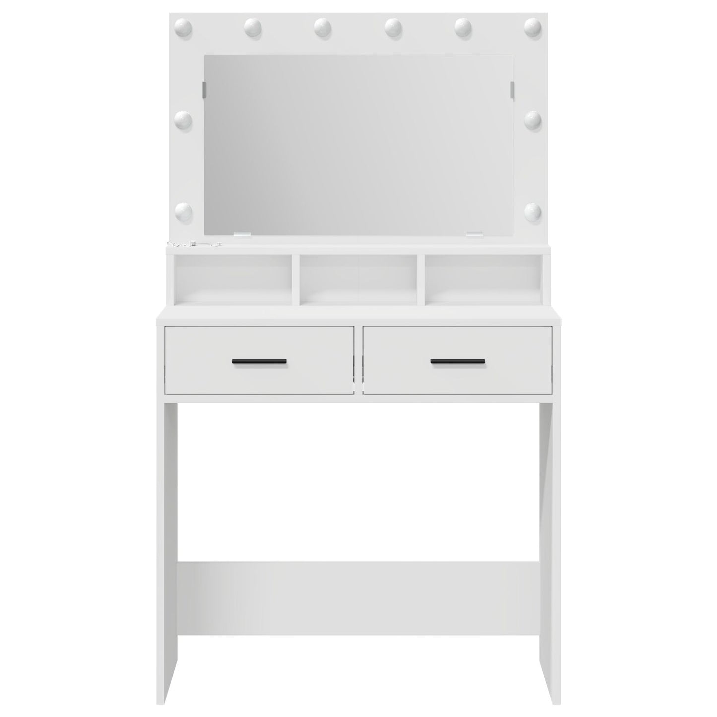 Kaptafel Met Led-Verlichting, , 79 x 41 x 135 cm Wit