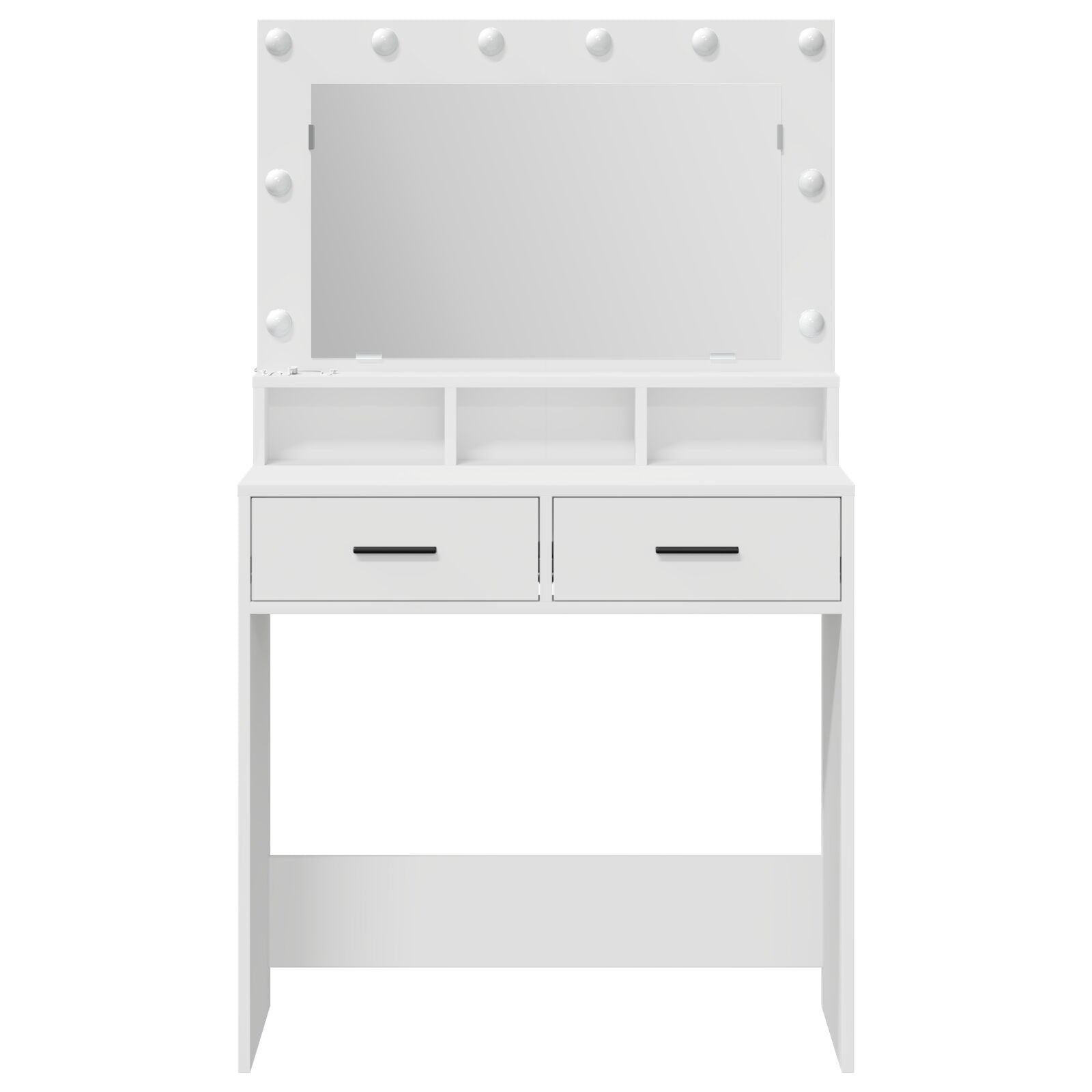 Kaptafel Met Led-Verlichting, , 79 x 41 x 135 cm Wit