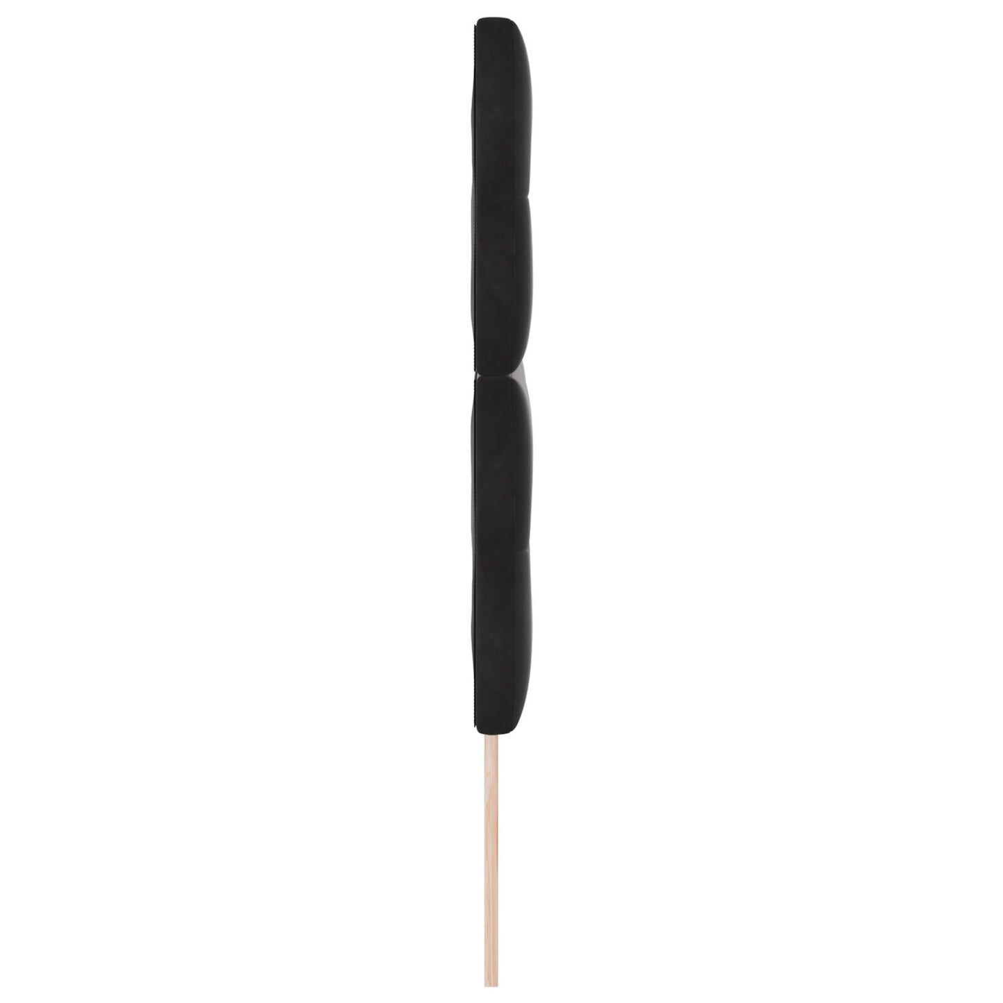 Hoofdbord Knop Geïnvesteerd Fluweel Zwart 160 cm Hoog hoofdbord