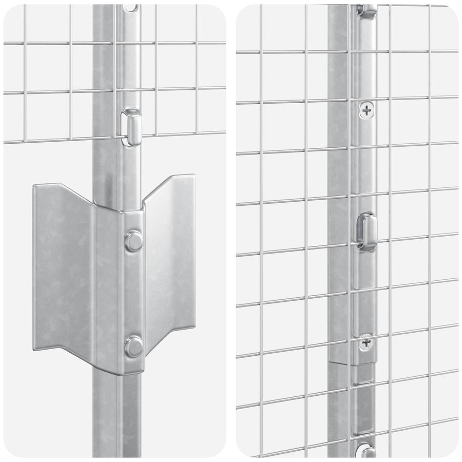 Gegalvaniseerd Draadhek Met 10 U-Stekken Zilver 1.2X10 M Staal