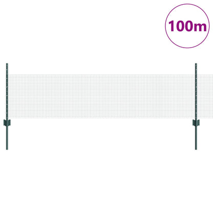 Gelaste Draadhek Met 44 U-Palen Groen 0,5X100 M Staal