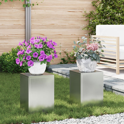 Buiten Plantenstandaards Pilar 2 Stuks 24X24X35 Cm Gegalvaniseerd staal 2x (35 cm)