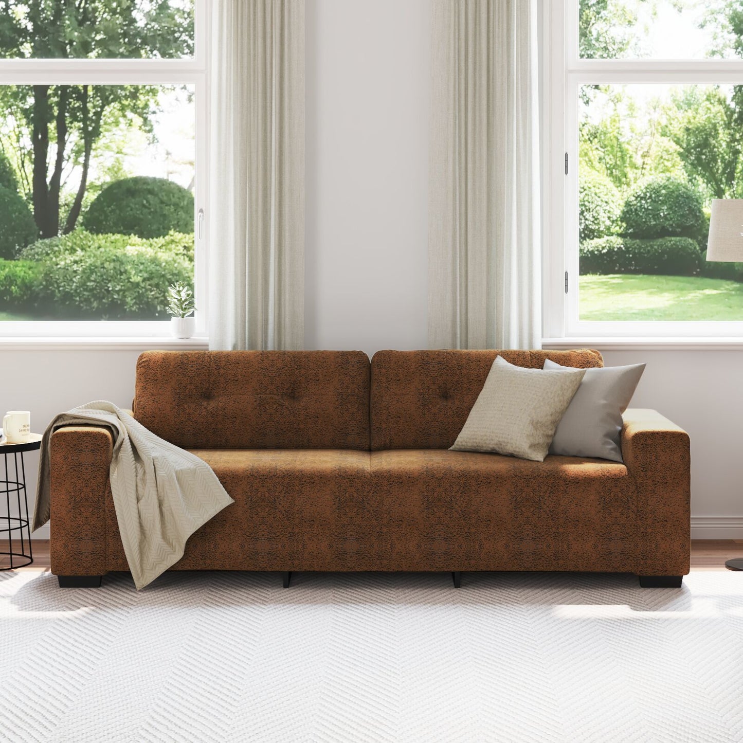 3-Zits Bank Faux Leer Bruin 180 cm 180 cm