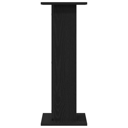Plantenstandaard 2 Stuks Bewerkt Hout 30 x 30 x 80 cm Zwart eiken