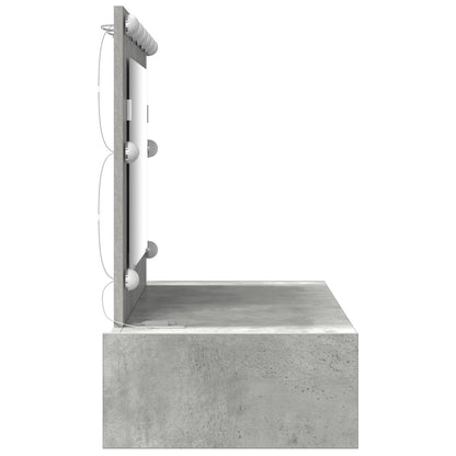 Wandkaptafel -Lichten In 100 x 40 x 70 cm Beton grijs met LED
