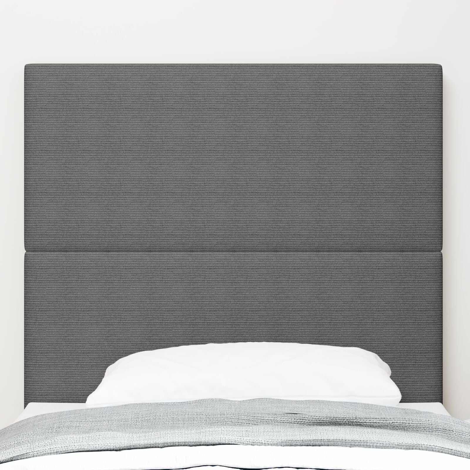 Hoofdbord Eenvoudig Ontwerp Corduroy Stof Lichtgrijs 80 cm Hoog hoofdbord