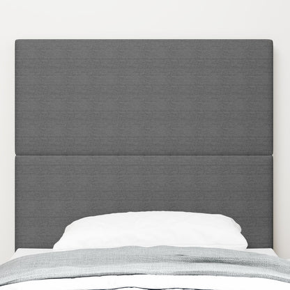 Hoofdbord Eenvoudig Ontwerp Corduroy Stof Lichtgrijs 80 cm Hoog hoofdbord