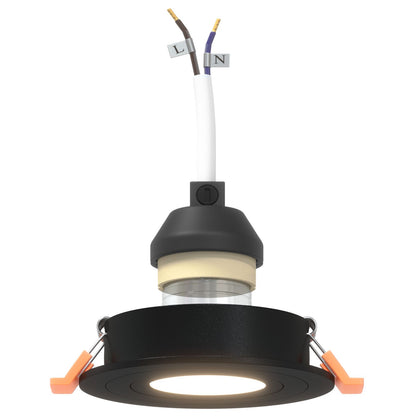 Ingebouwde Spotlights 24 Stuks Rond Gu10 Zwart Ø91 Mm