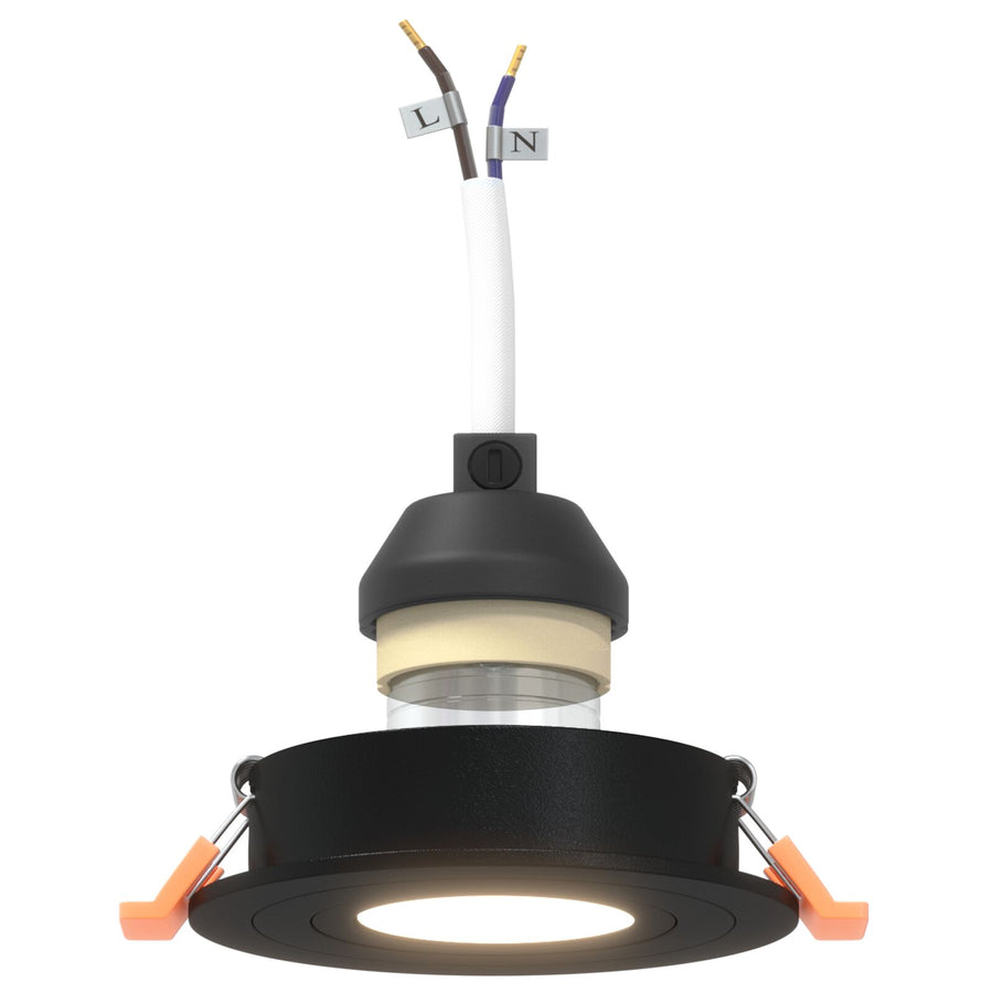 Ingebouwde Spotlights 24 Stuks Rond Gu10 Zwart Ø91 Mm